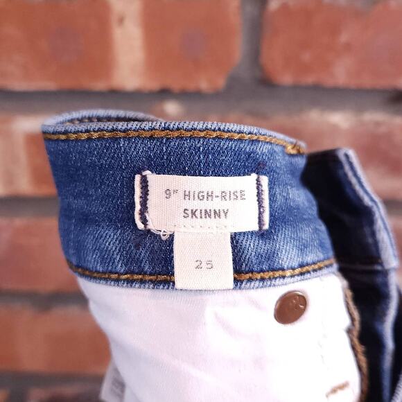 Madewell 9" Mid-Rise Skinny Jeans in Creston Wash Stretch Denim Basic Women's 25 - Picture 7 of 7